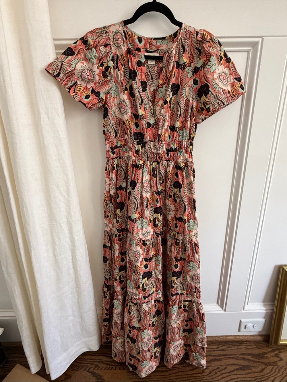 Anthropologie The Somerset Maxi Dress Cotton Tiered Floral Small - Picture 2 of 5